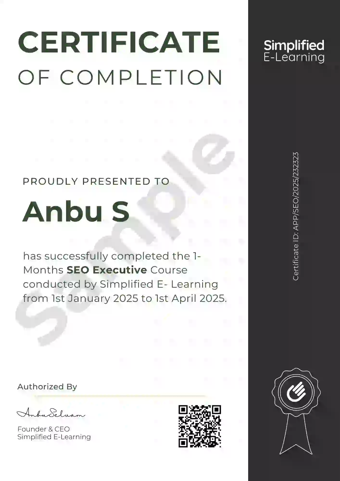 seo executive certificate 2