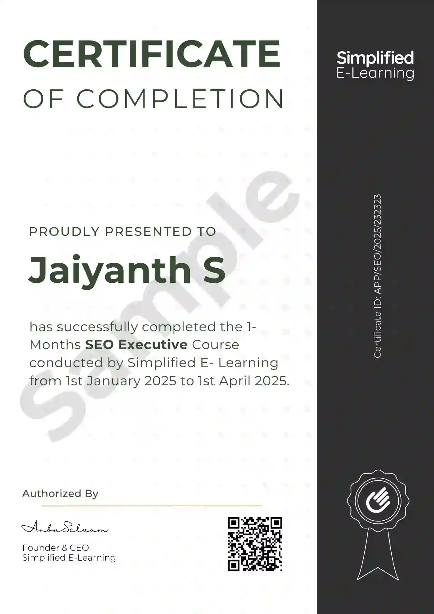 seo executive certificate 3