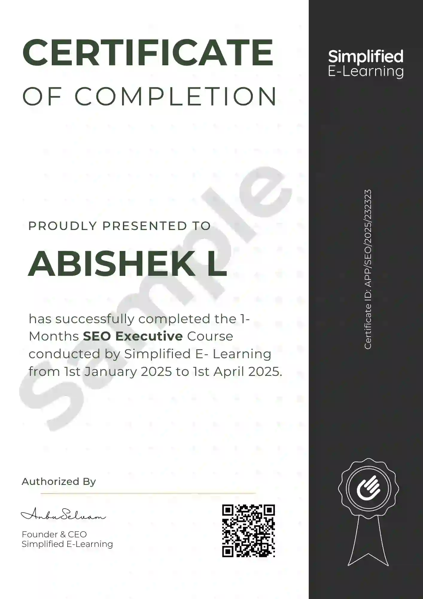 seo executive certificate 4